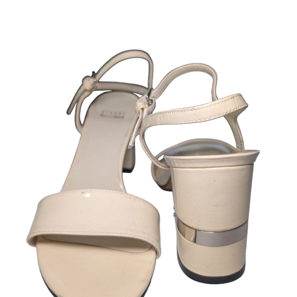 Stuart Weitzman Cream Strappy Sandals - Picture 3 of 8